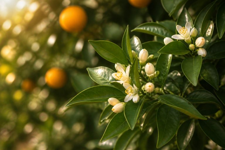 ネロリ（オレンジの花）の植物のようす