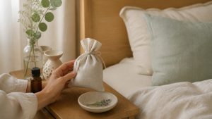ベッドサイド用クレイサシェの作り方｜眠る前にそっと香る置き袋