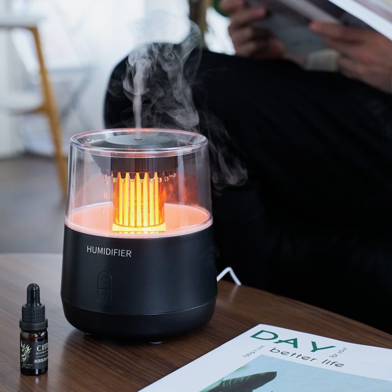 加湿器 卓上 320ml 大容量 ウォータードロップ LED ライト アロマ お手入れ簡単 超音波加湿器 静音 空焚き防
