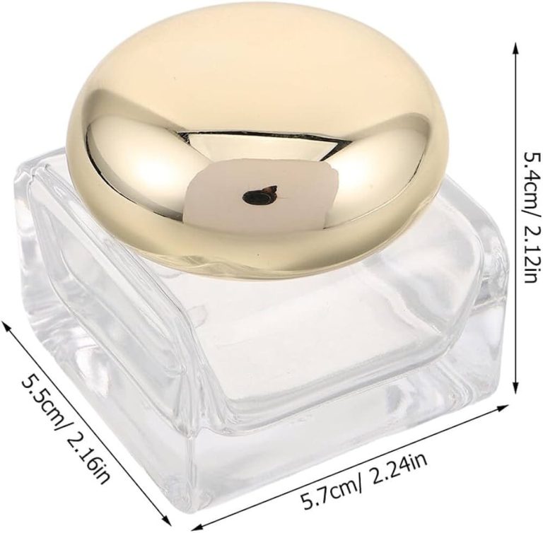 Amazon.co.jp: DECORNIJIA スキンケアボトル ゴールド蓋付き透明ガラス瓶 保湿フェイスクリーム ボ